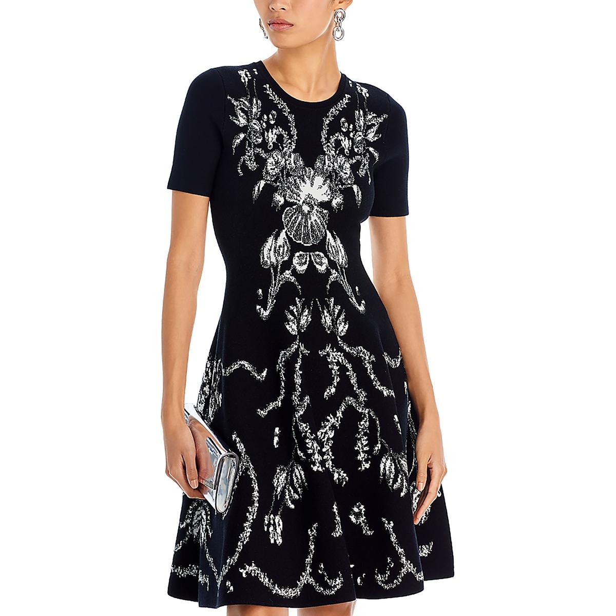 Runde Hals Flare Sweaterdress