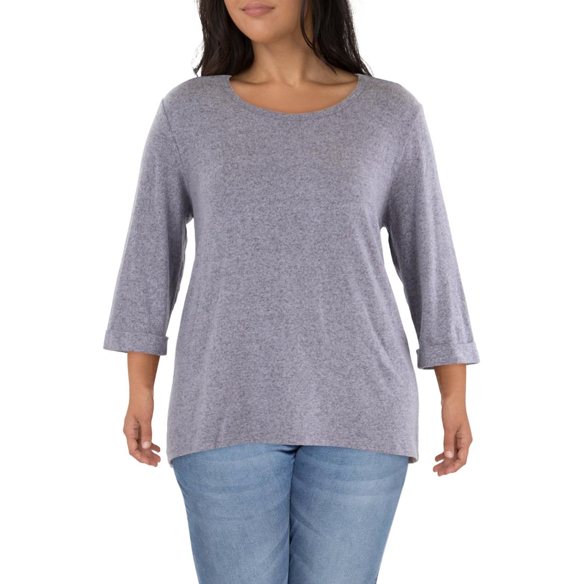 Plus Rundhalsausschnitt Ärmel Pullover Pullover