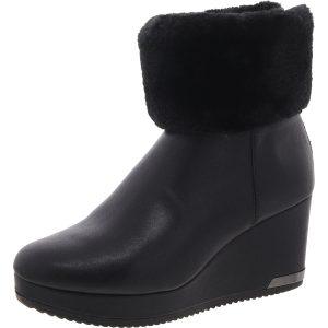 POWELL WEDGE BOOTIE Keilstiefel aus Kunstleder mit Kunstpelzfutter