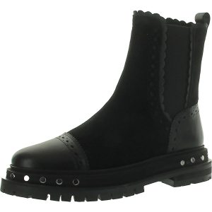 Chelsea-Stiefel aus Mixed-Media-Leder