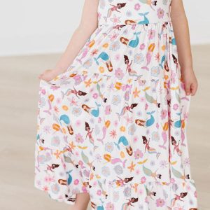 Meerjungfrau-Magic-Rüschen-Maxikleid
