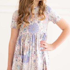 süß Escape mit Blumenmuster S/A Twirl-Kleid mit Taschen