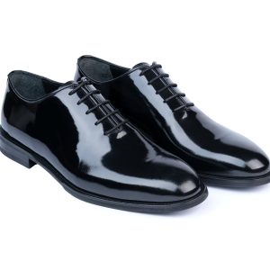 Stilos Ganz geschnitten Oxford Lackleder Kleid Schuhe