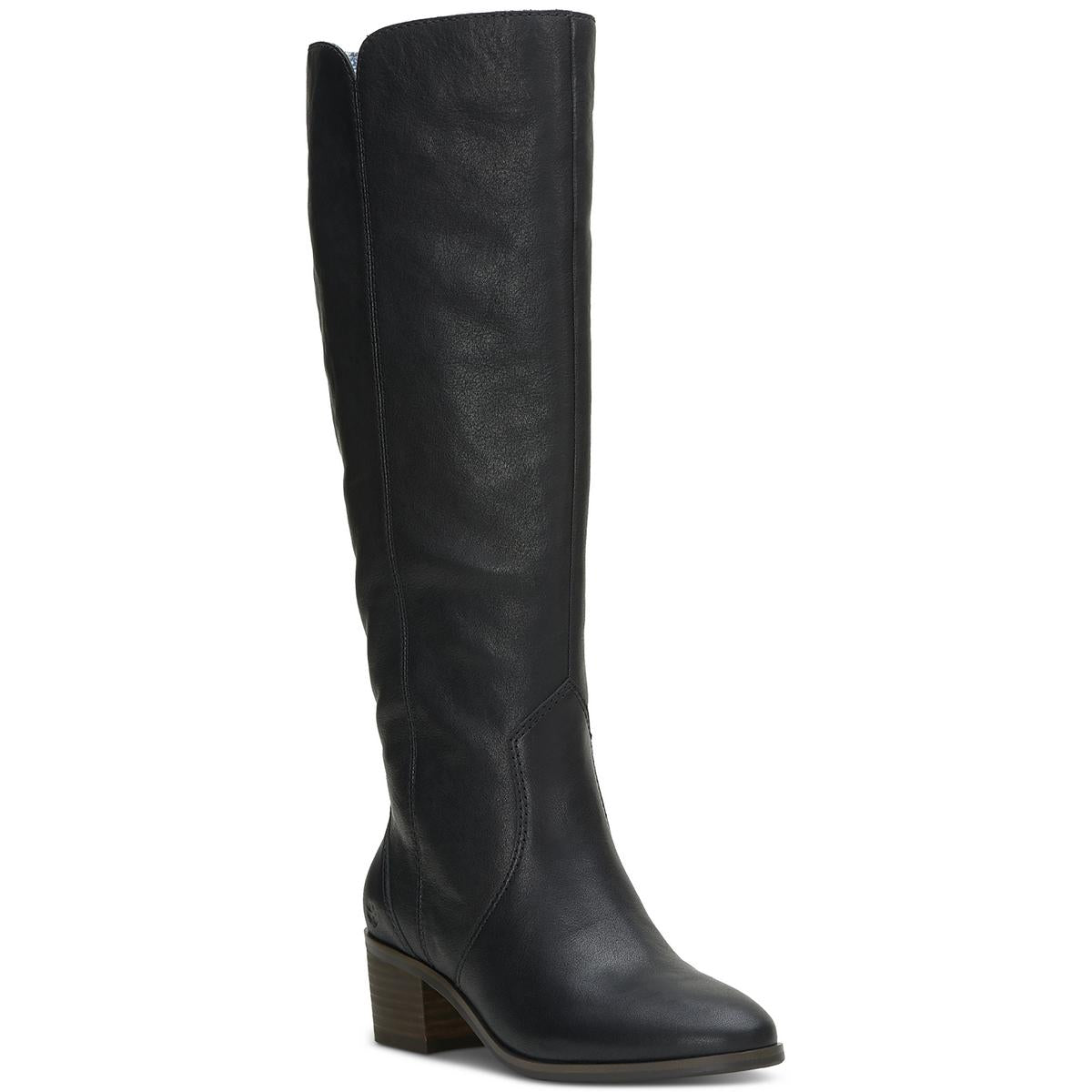 Kaschmir Leder runde Zehe Kniehohe Stiefel