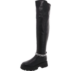Kniehohe Coen-Kettenlederstiefel