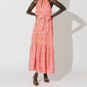Janice Knöchelkleid in Orange 7733582692412