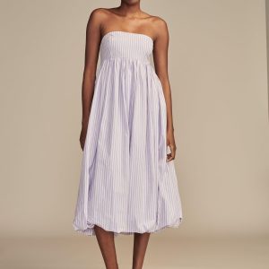 Lucky Brand Popeline-Maxikleid mit Blasensaum für Damen 7733574303804