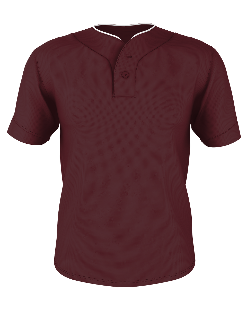 Alleson Erwachsene Two Knopf Mesh Baseball Jersey mit Rohrleitung