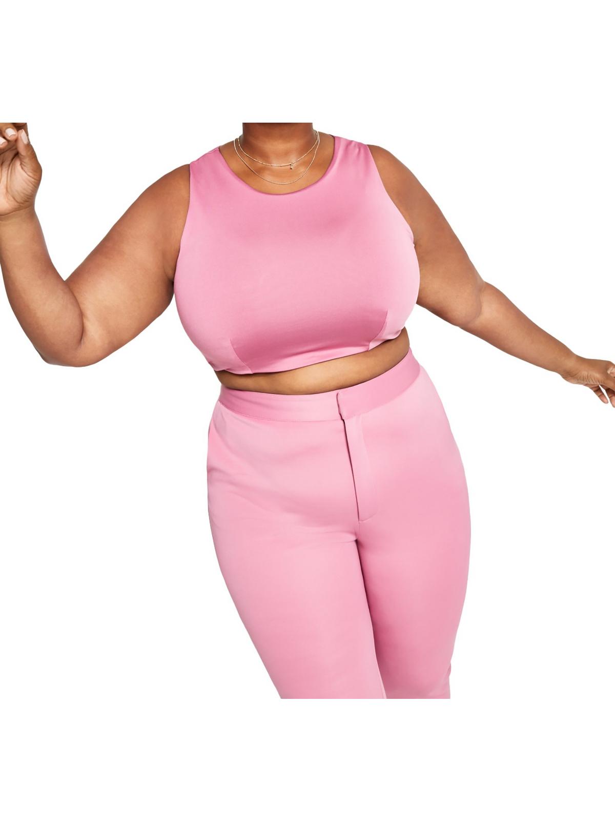 Plus Damen Polyester Rundhals Top Top