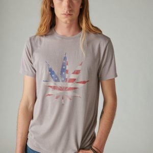 American Weed Leaf T-Shirt für Herren von Lucky Brand