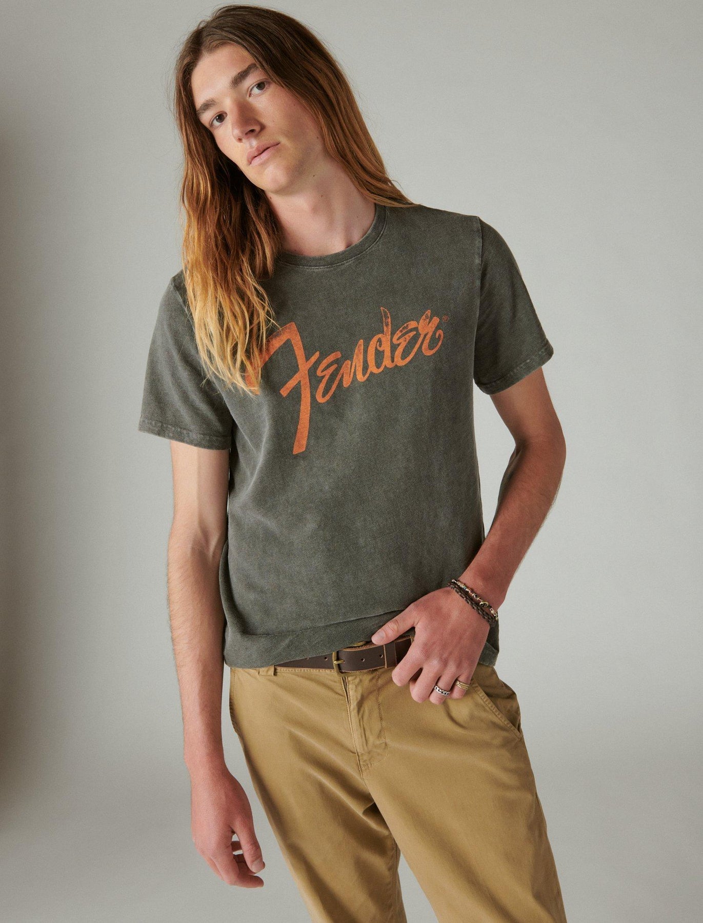 Lucky Brand Herren Fender Logo T-Shirt
