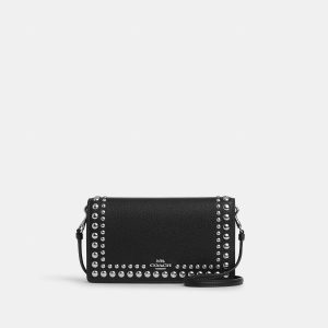 Coach Outlet Anna Foldover Clutch Umhängetasche mit Nieten 7151652175932