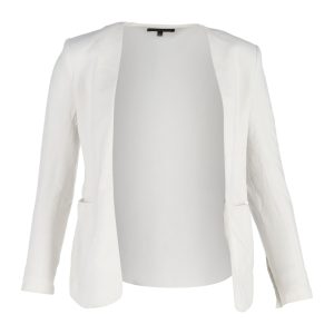 Theory Offene Abendjacke aus weißer Baumwolle