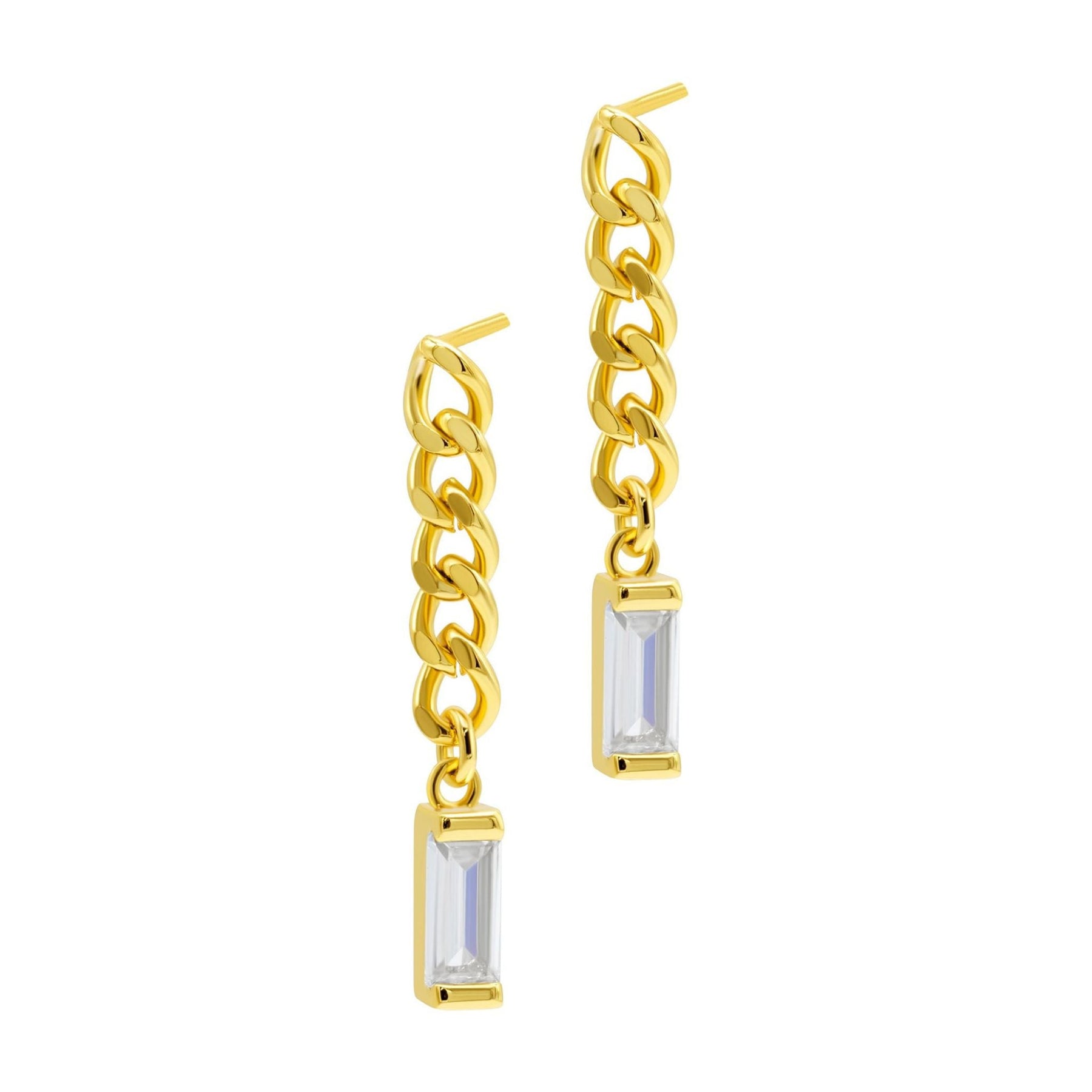 Kette Kristall Tropfen Ohrringe Gold