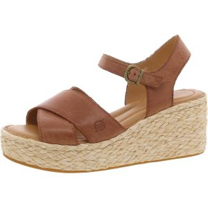 Moriah Criss-Cross Leder-Keilsandalen