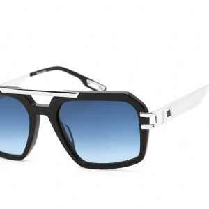 Porta Romana 550 Silberne rechteckige Sonnenbrille 57 mm