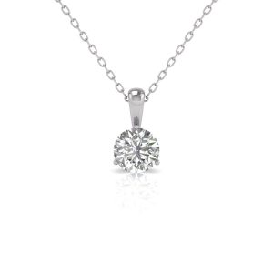 Diana M Lab 14KT WG 2ct Drei prond Martini Anhänger