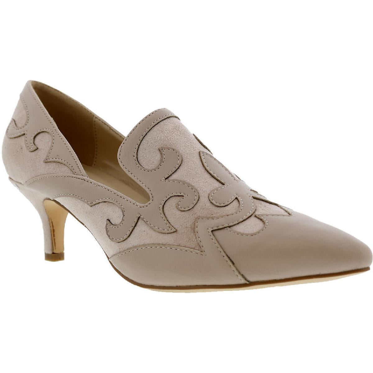 Bengal Imitat Wildleder Spitze Zehe Loafer Absatzschuhe
