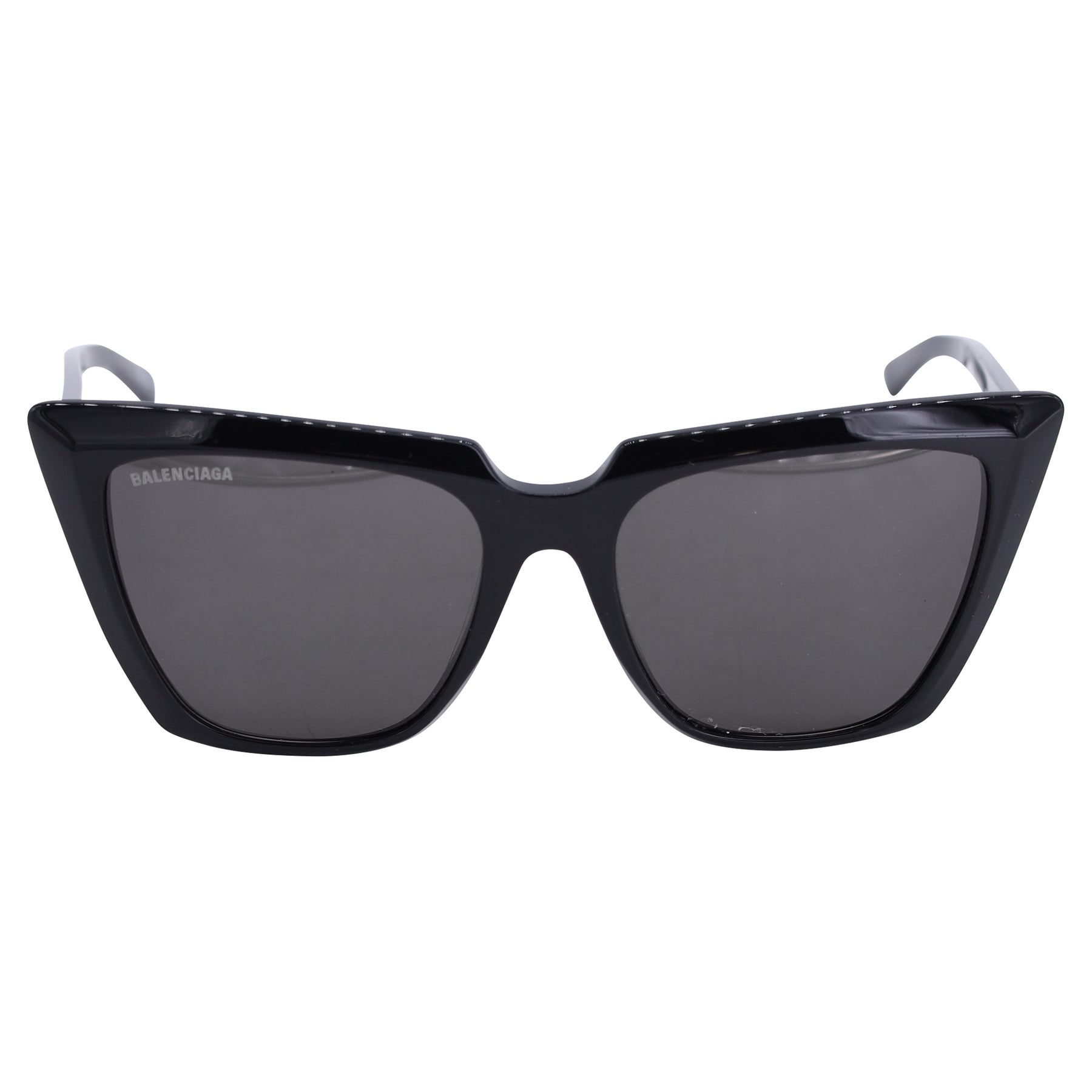 Balenciaga Übergroße Cat-Eye Sonnenbrille aus schwarzem Acetat