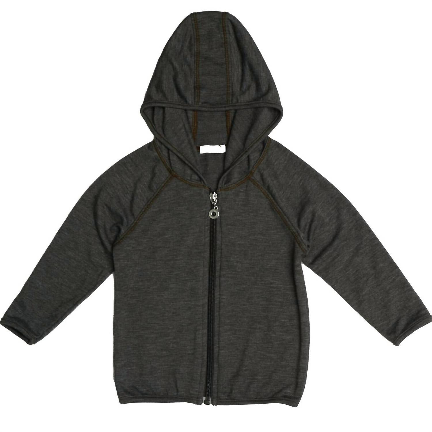 Jungen Langarm-Reißverschluss Kapuzenpullover mit Bindung Heidekraut in Oliv