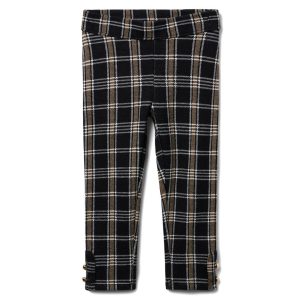 Janie und Jack Jacquard-Hose mit Tartan-Knopfmanschette