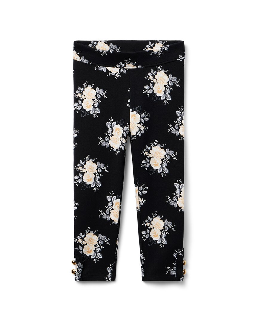 Janie and Jack Blumen Knopf Manschette Ponte Hose