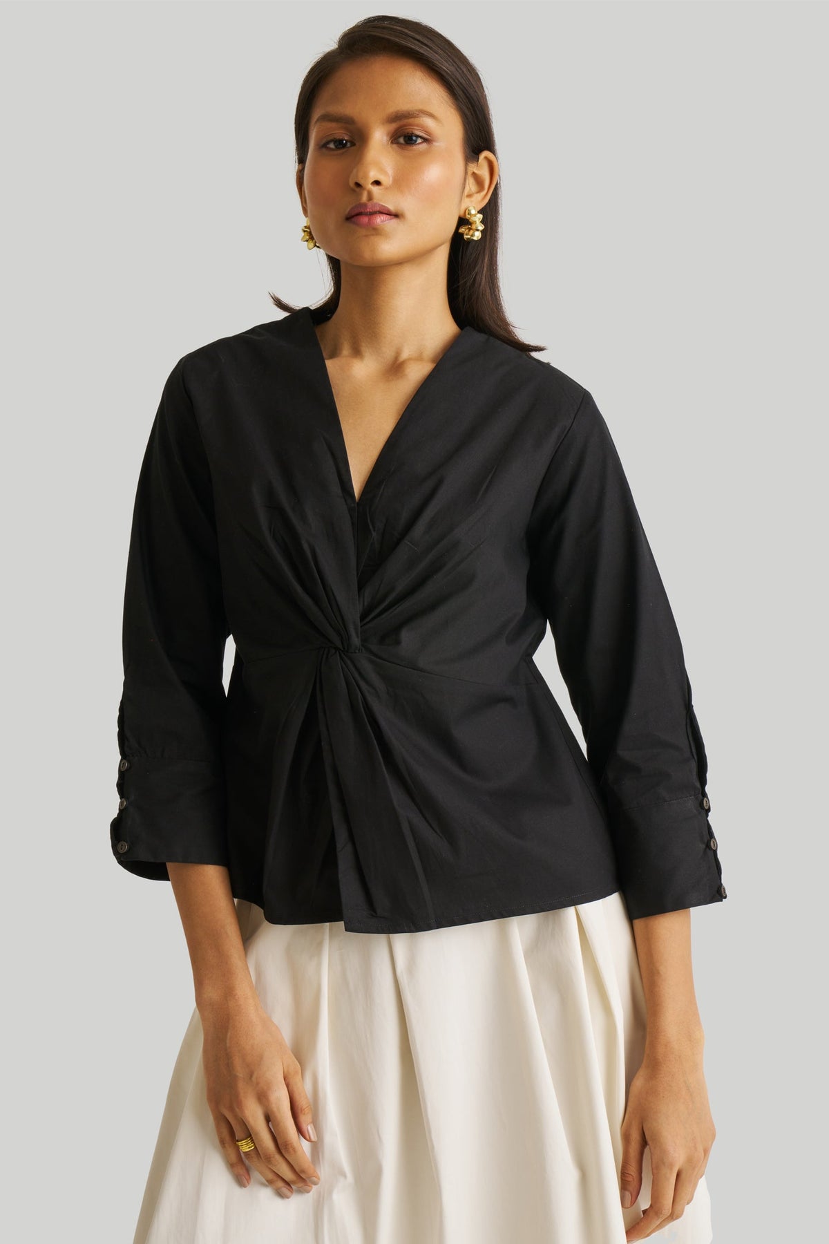 Twist Top in Schwarz