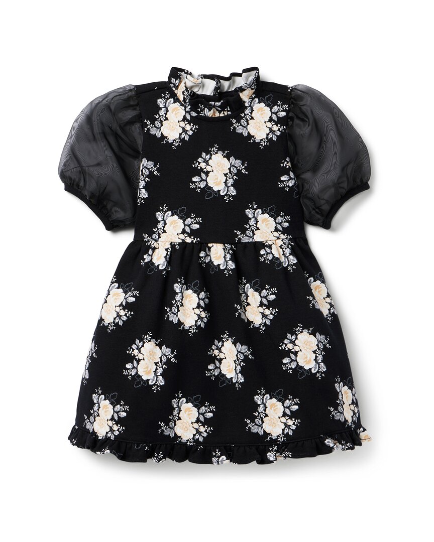 Janie and Jack Mit Blumenmuster Puff Ärmel Ponte Kleid
