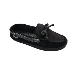 Herren Microsuede Seth Mokassin in schwarz