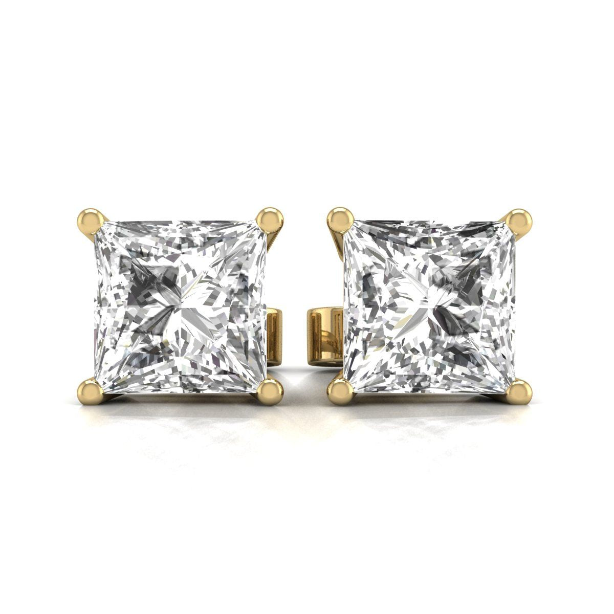 Diana M Lab 14KT YG 1ct TW LGD Prinzessin Ohrring