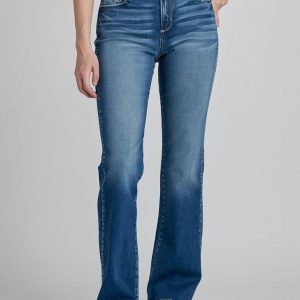 Monique Bootcut-Jeans mit hohem Bund und mittlerer Waschung