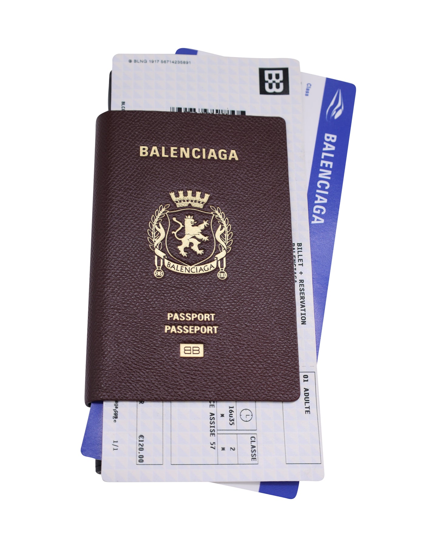 Balenciaga Passport Bifold Geldbörse aus schwarzem Leder