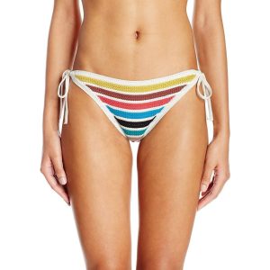 Gehäkelter String-Bikini-Unterteil in Mehrfarbig