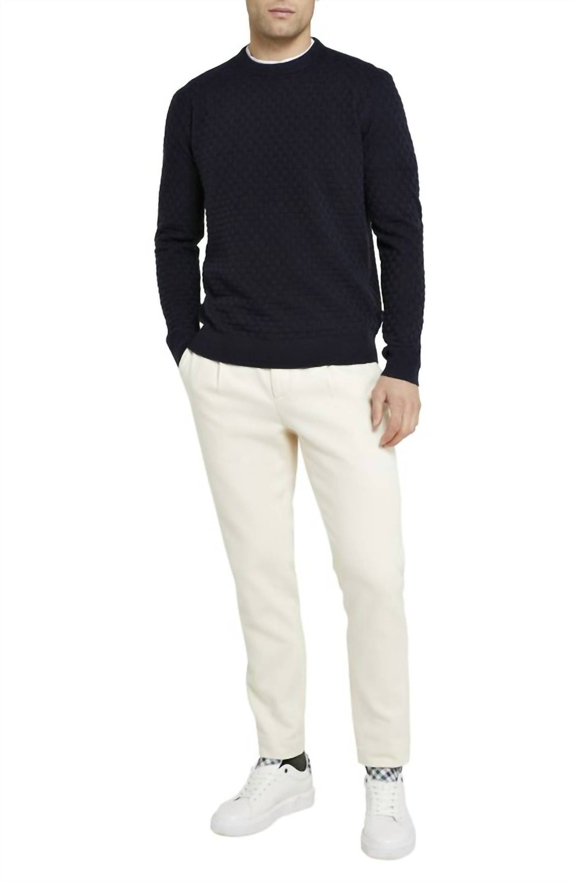 Lentic Raglan Pullover mit Ärmeln in Dunkelblau