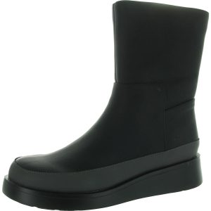 Reißverschluss Kunstleder Keil Stiefel