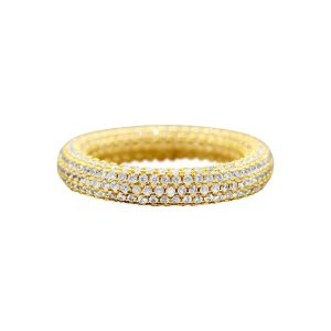 Crystal Eternity Rounded Band Ring Gold