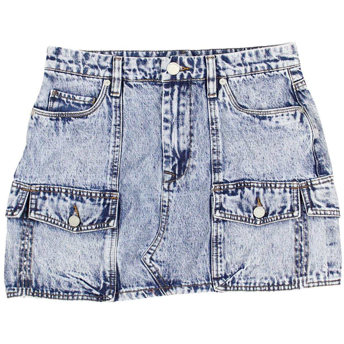 Denim über dem Knie Jeansrock