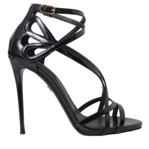 Dolce & Gabbana Bellucci Leder Heels Sandalen Damenschuhe (Gebraucht)