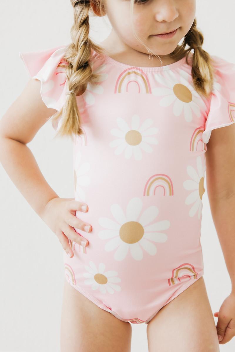 Du bist mein Sonnenschein S / S Flutter Ärmel Leotard