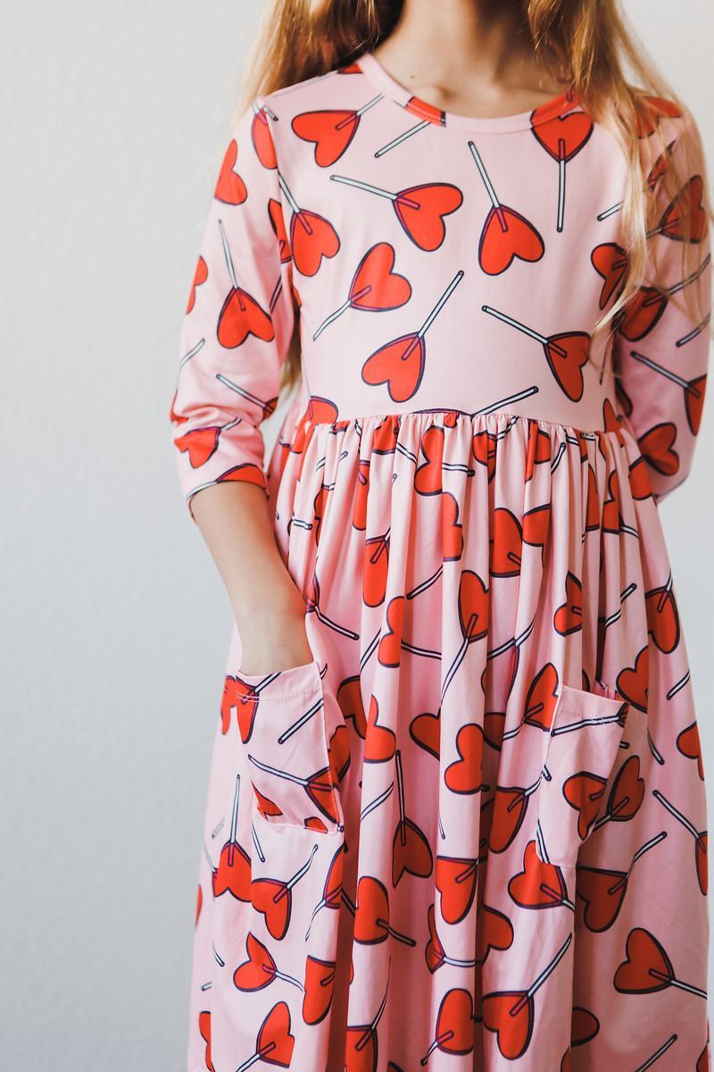 Sucker für Sie Tasche Twirl Kleid