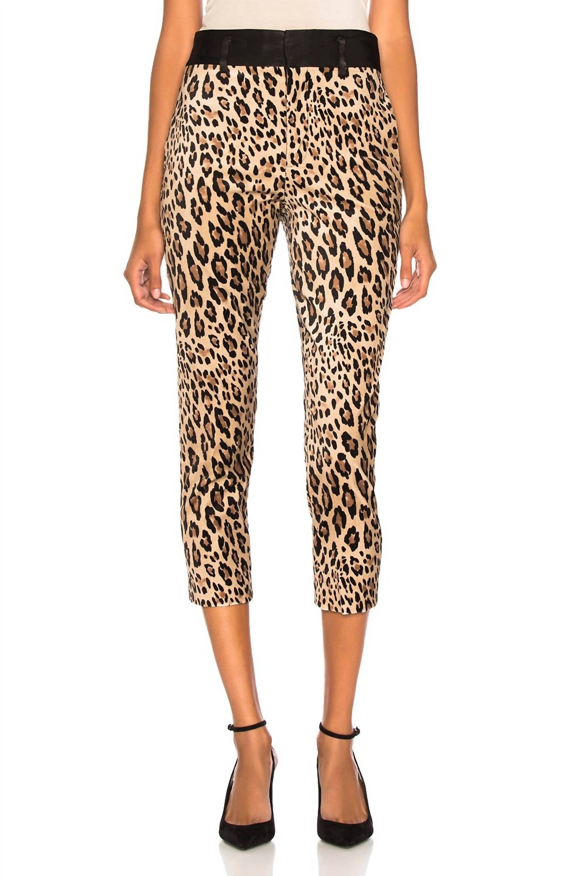 Tuxedo Hose in Camel Mehrfarbig