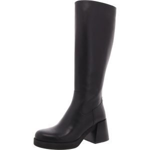 Natasha Reißverschluss Leder kniehohe Stiefel