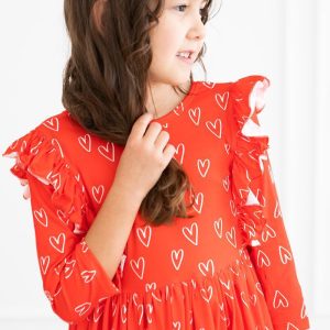 Roses are Red Rüschen-Twirl-Kleid