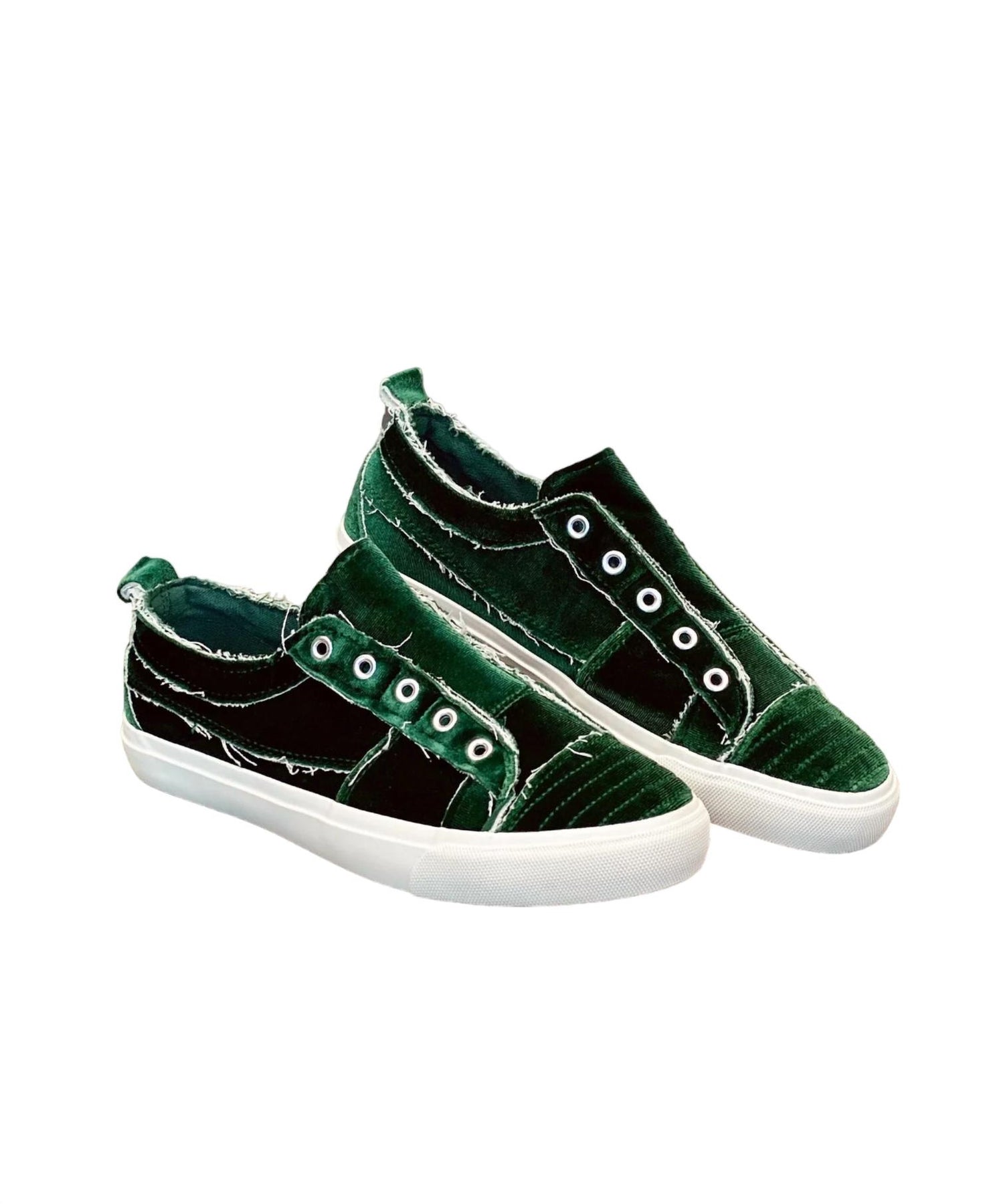 Damen Babalu Sneaker im grünen Samt