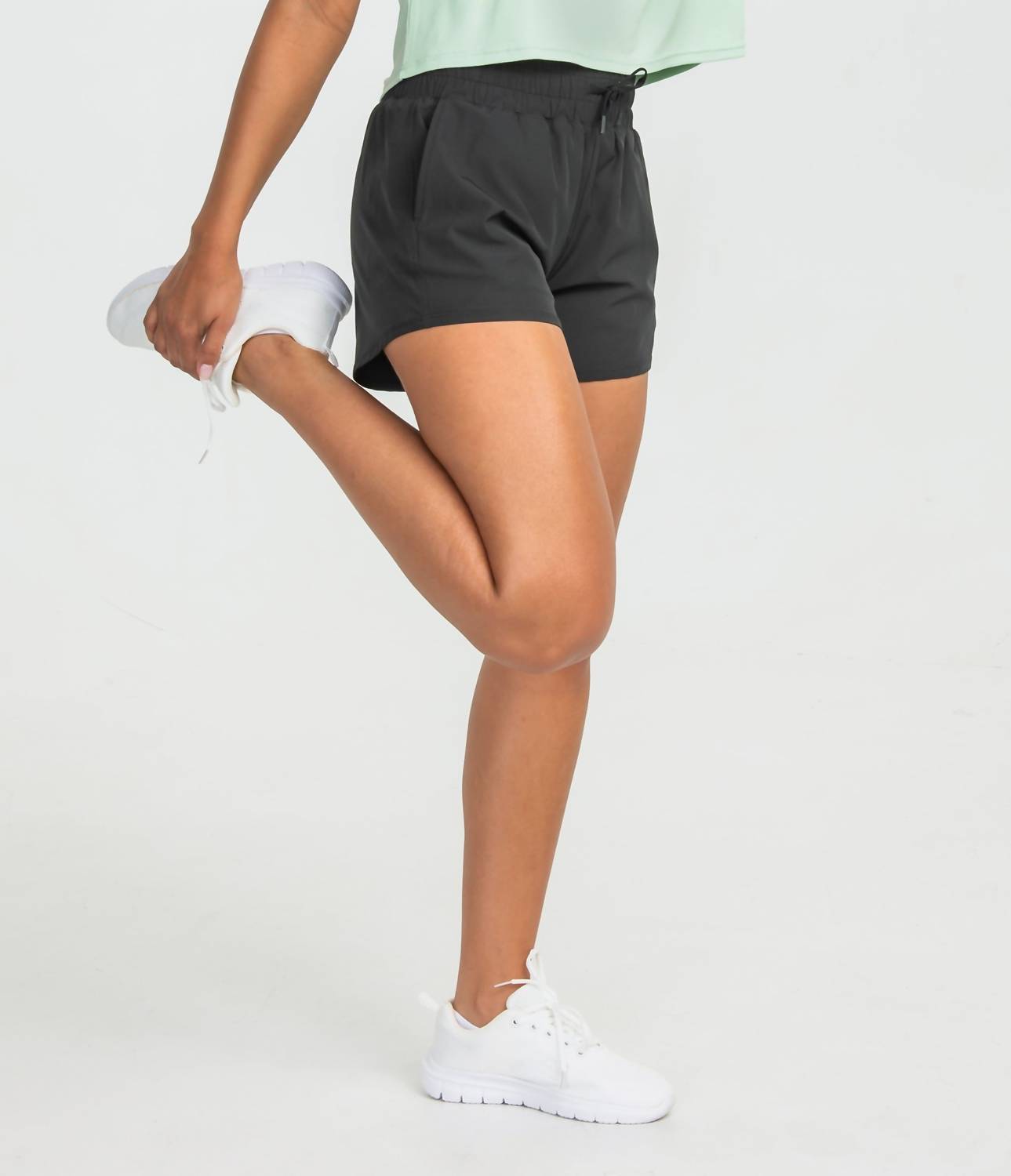 Gefütterte Hybrid-Shorts in Deep Space Schwarz