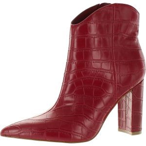 Lezari Kunstleder spitze Zehengelenk Stiefeletten