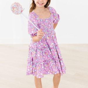 Verspielt Posy Smocked Rüschen Kleid