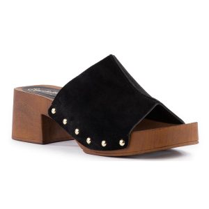 Szene besetzt Wildleder Block Absatzschuhe