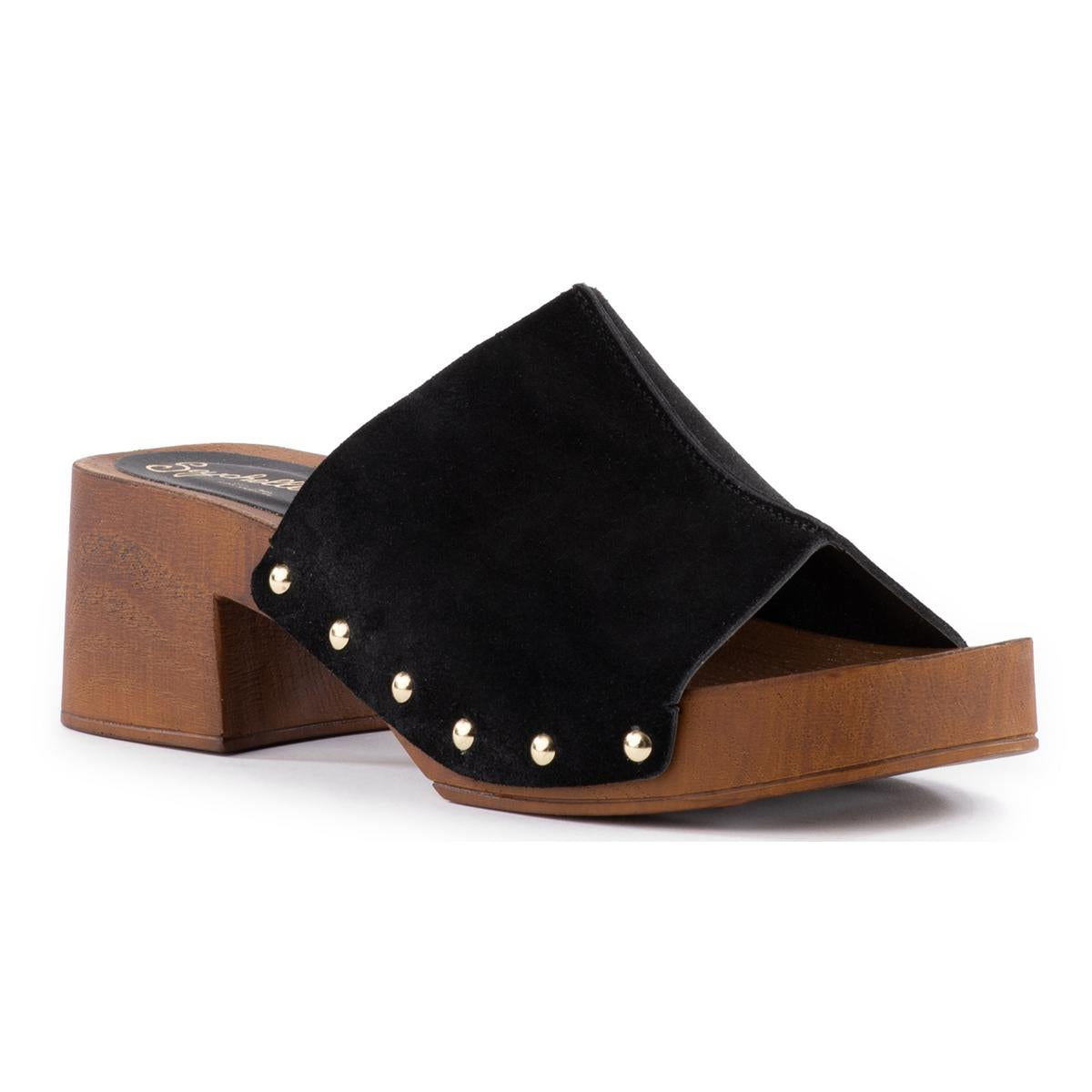 Szene besetzt Wildleder Block Absatzschuhe