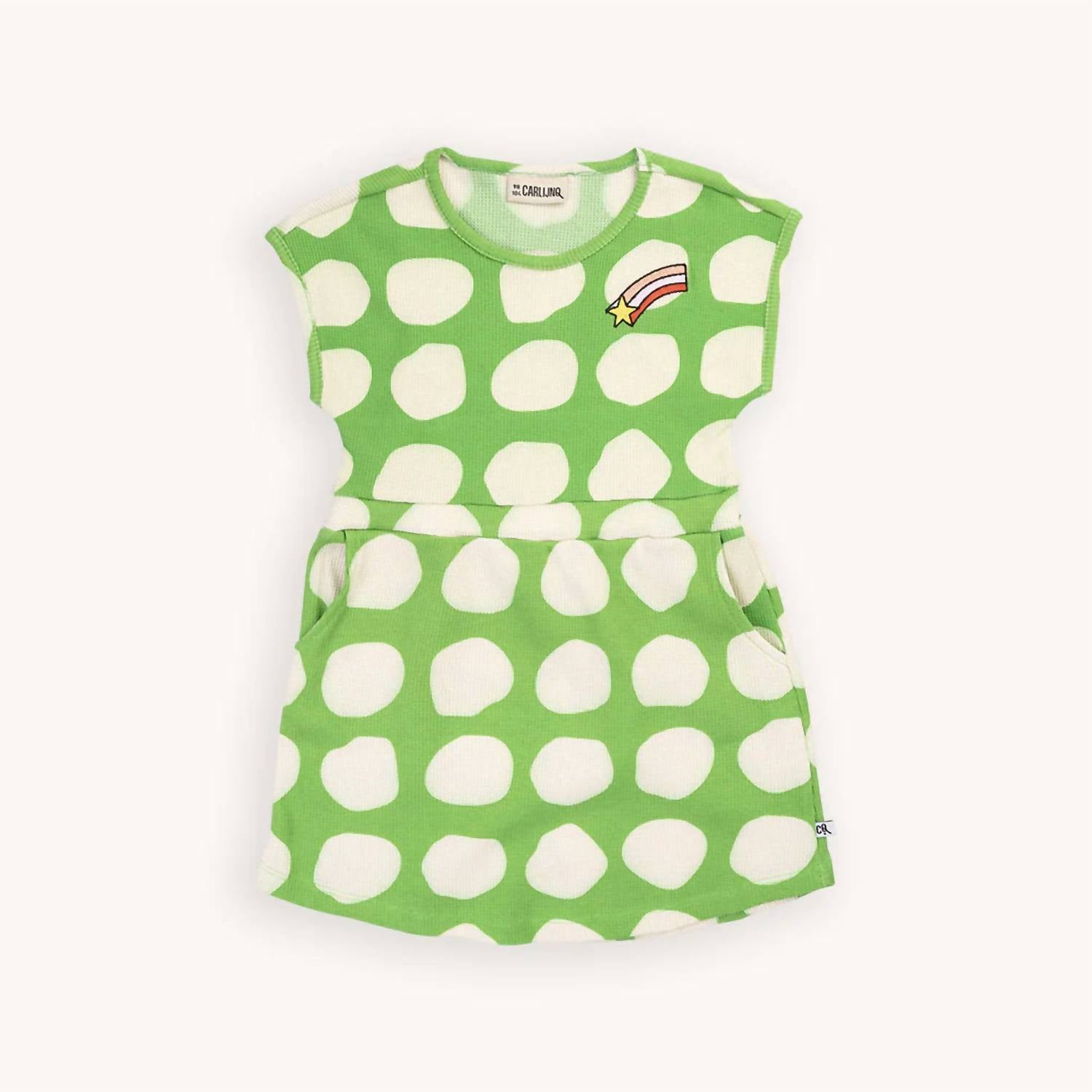 Kleid im normale Passform für Mädchen in Weiß/Grün